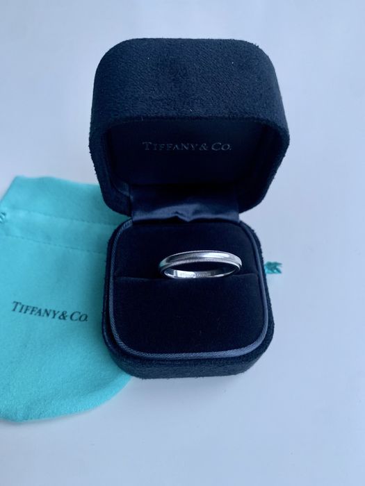 Tiffany Milgrain кольцо обручка