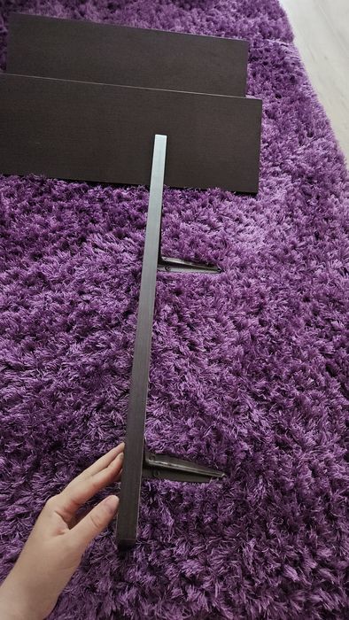 Półki ciemny brąz 3szt 55×20cm