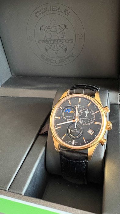 ZEGAREK CERTINA DS-8 Chrono Moonphase Precidrive –stan idealny,komplet