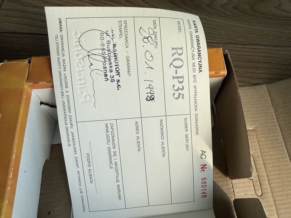 Panasonic RQ-P35 Walkman na kasety ze sluchawkami