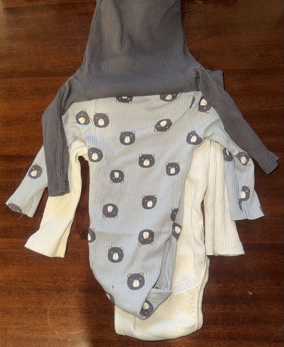 Боді з довгим рукавом, комплект 3 штуки