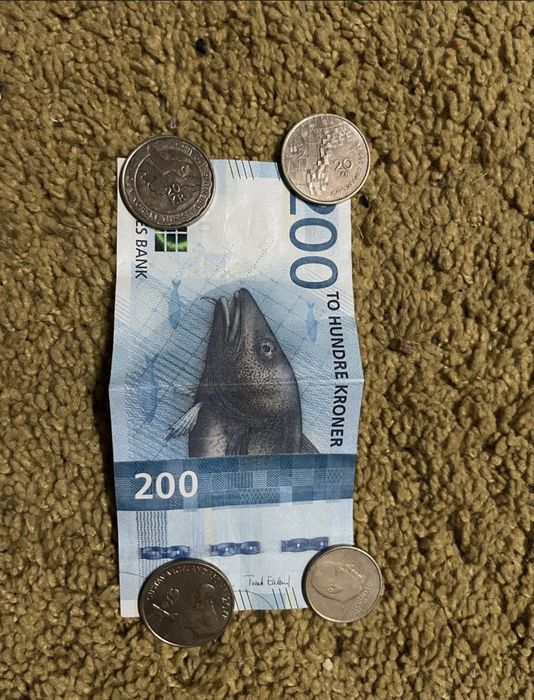 Nota e moedas noruguesas