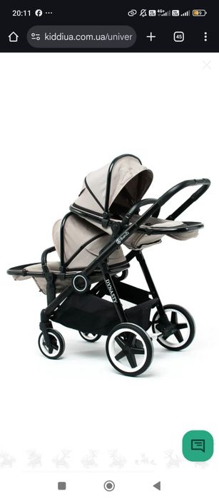 Коляска двойна, для погодок
