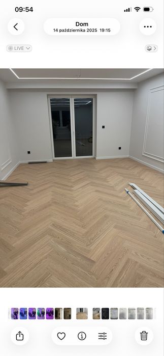 Panel jodełka  winyl dąb kremowy Barlinek  4,41m2