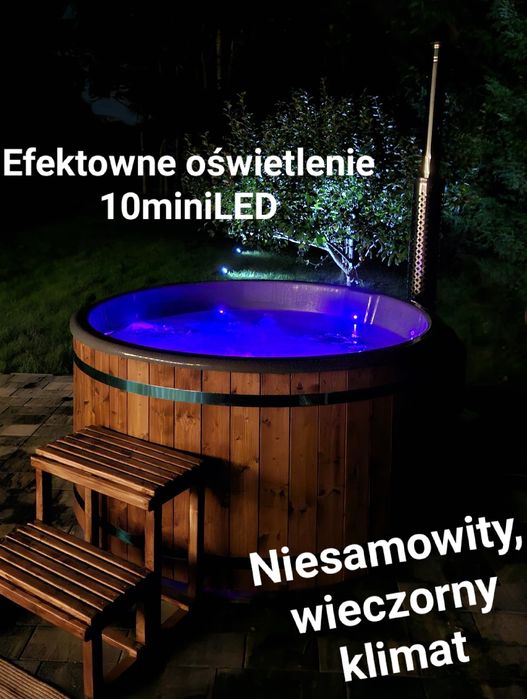 Balia ogrodowa / Jacuzzi ogrodowe z hydromasażem + piec | Transport