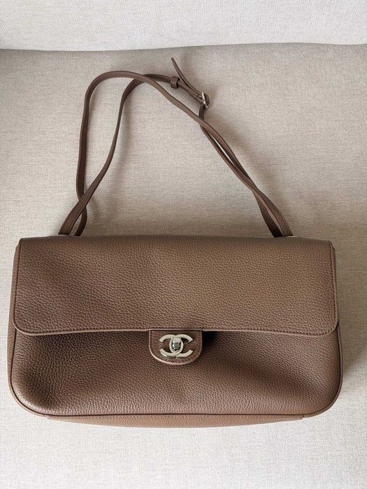 Torebka Chanel Souplissimo Maxi Flap!Skóra cielęca o ziarnistej fakturze! Premium