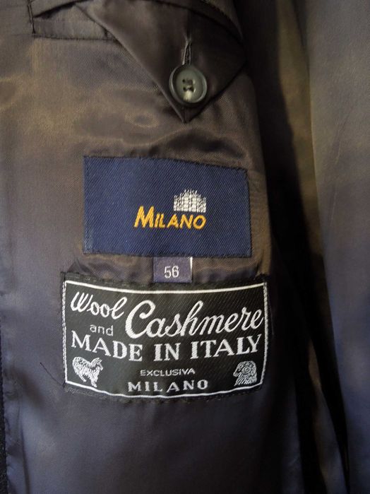 Dois sobretudos MILANO cinzento escuro - tamanho 56 - lã e caxemira