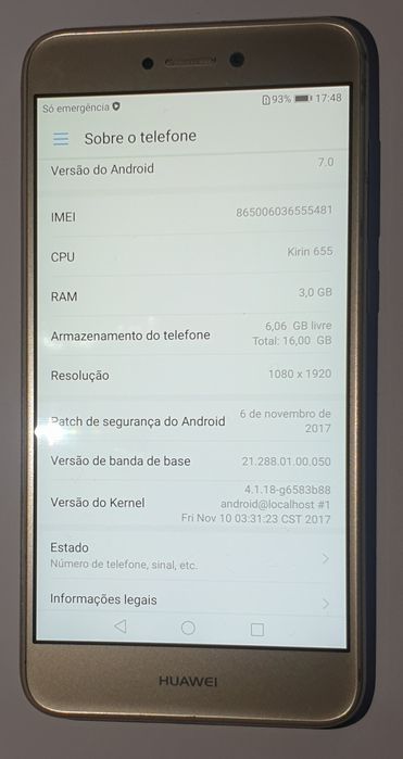 Telemóvel smartfone android Huawei p smart 2018