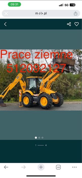 Usługi koparko ładowarka