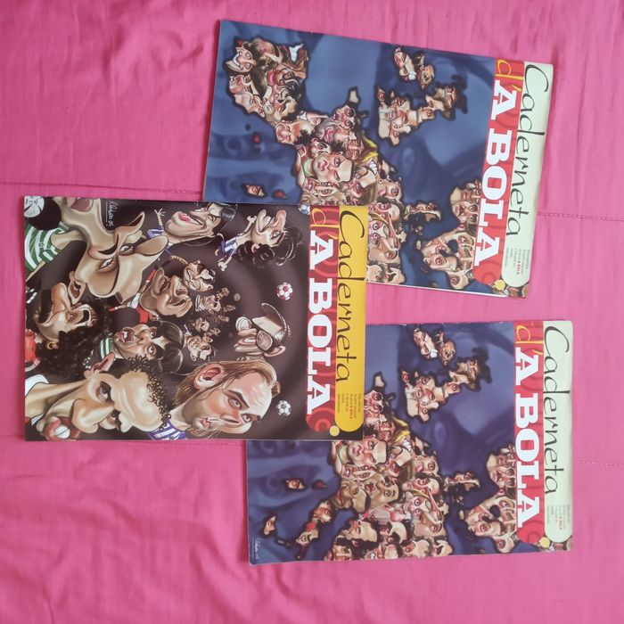 3  Cadernetas d' A  BOLA  (completas) lote ouro