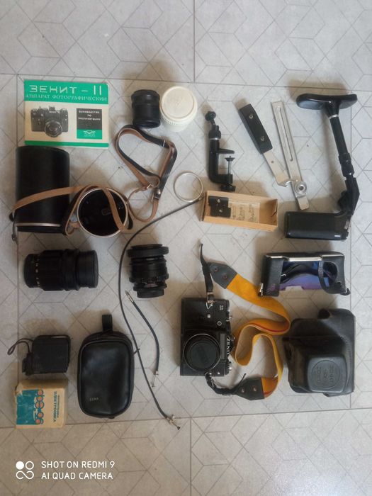 zenit 11 plus 3 obiektywy helios jupiter tair