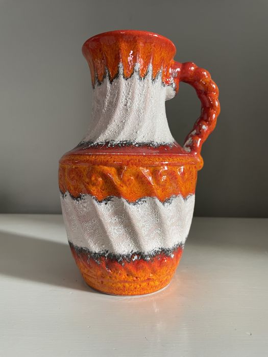 Ceramiczny wazon Carstens Fat Lava. Stara ceramika West Germany.