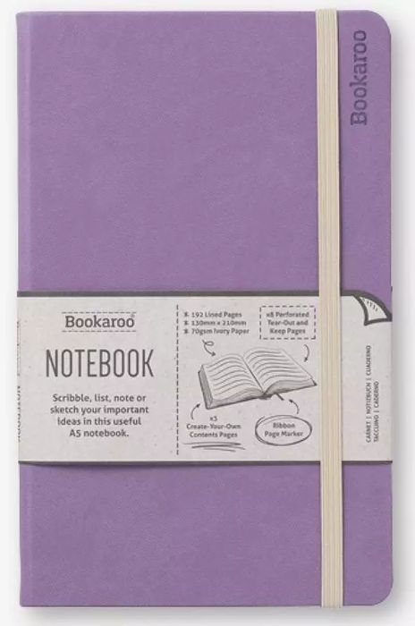 Bookaroo Notatnik Journal A5 - Jasny fiolet. IF