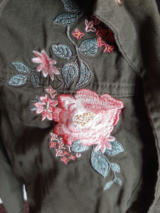Kurtka parka jesienna jeansowa khaki Dorothy Perkins