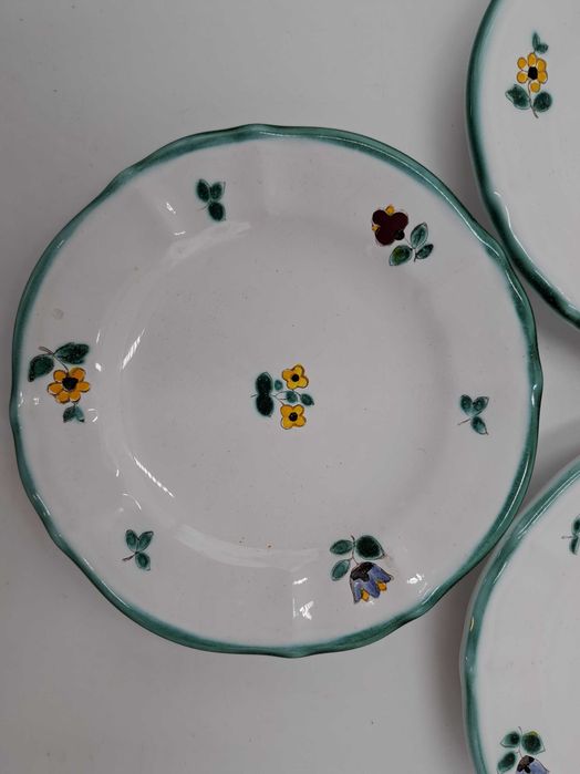 Talerz deserowy Gmundner Keramik Austria alpine flower kwiaty malowany