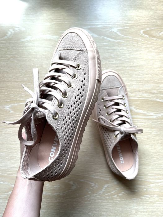 Converse All Star Platform trampki skórzane na platformie oryginalne