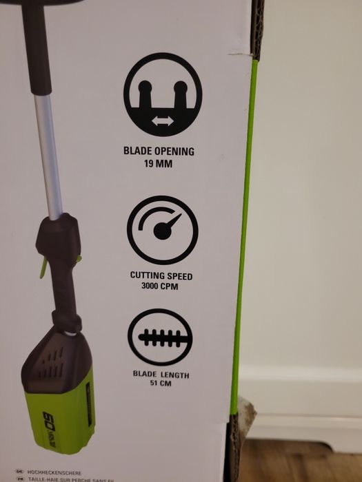 Nożyce do żywopłotu greenworks Pro