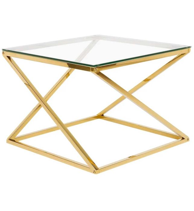 Mesa de centro dourada