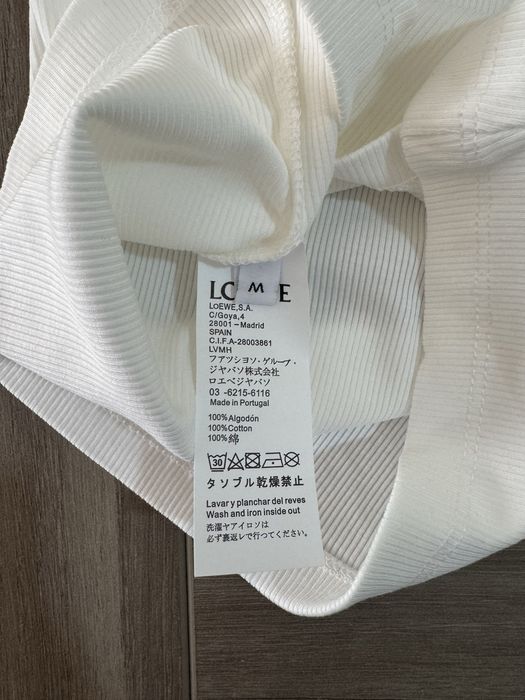 Loewe Top branco white sem mangas