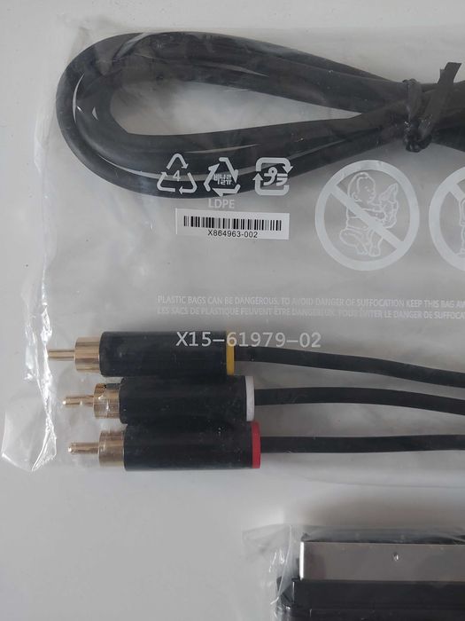 NOWY oryginalny kabel AV Xbox 360 E + adapter SCART Microsoft OEM