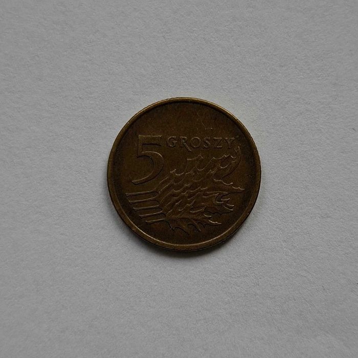 moneta 5 groszy z 1990 r. obiegowa