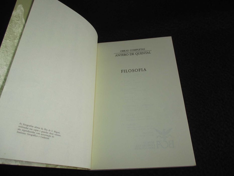 Livro Filosofia Antero de Quental 1ª edição 1991