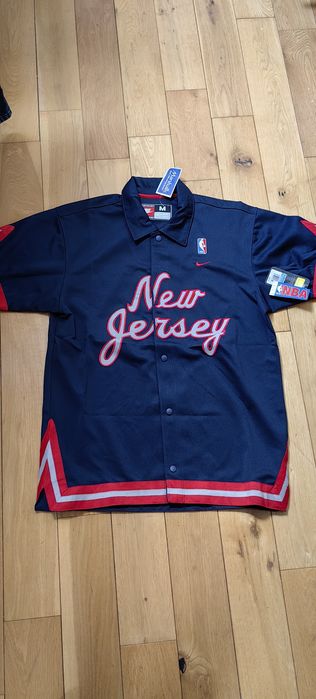 VINTAGE New Jersey Nets Nike Warm-up Shirt NBA Jersey Retro