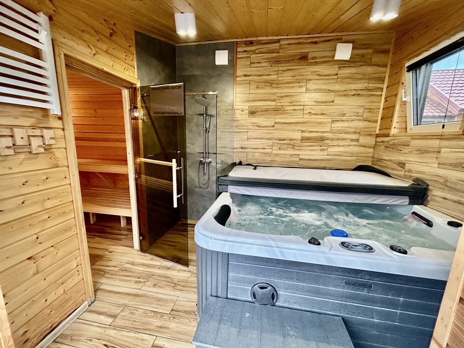 Domek Fuleda Mazury Sauna Jacuzzi Kominek