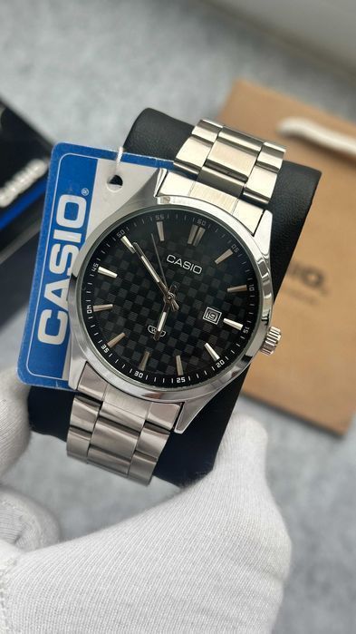 Годинник Casio MTP-VD03 Silver/Black | Наручные часы | Vintage A159