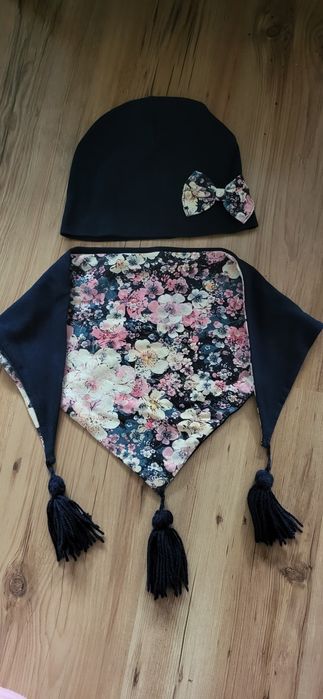 Komplet czapka + chusta zestaw jesienny