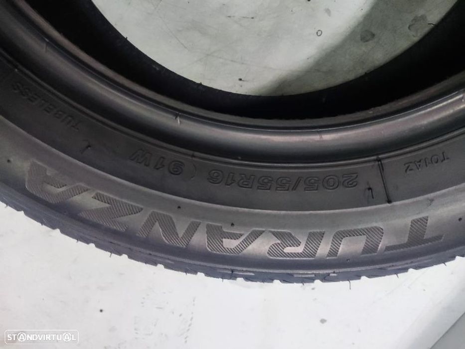 2 pneus semi novos 205-55r16 bridgestone - oferta dos portes 85 EUROS