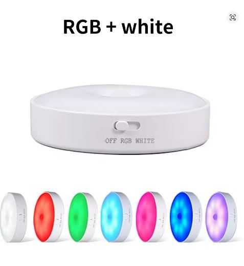 5x Lampka nocna Akumulatorowa rgb z czujnikiem pilot