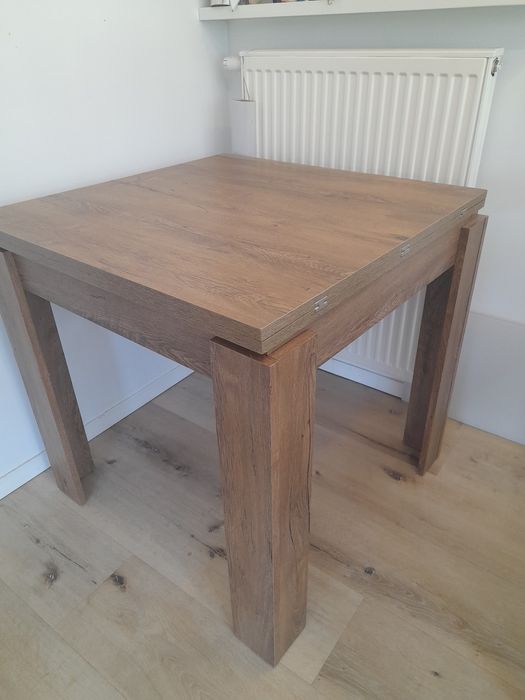 Stół rozkładany, 80/80/(160)/78cm,ciemny dąb