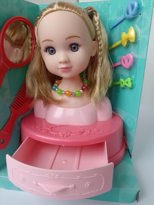 Набір стиліста "Маленька модниця" в коробці, манекен для зачісок