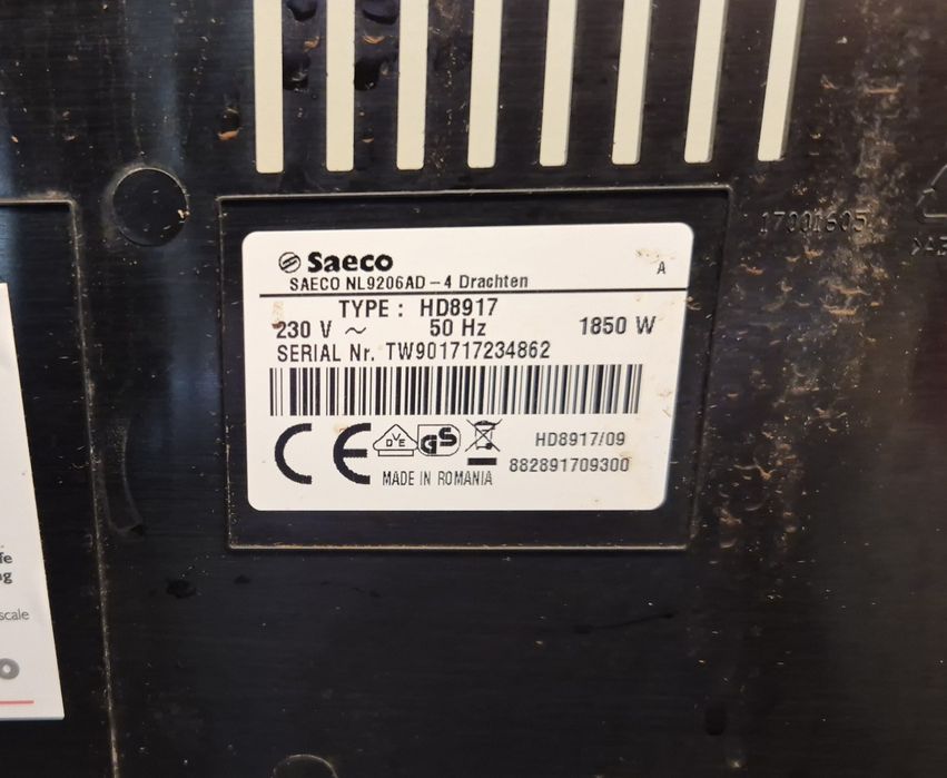 Ekspres do kawy Saeco HD8917/09, automat, cappuccino, latte