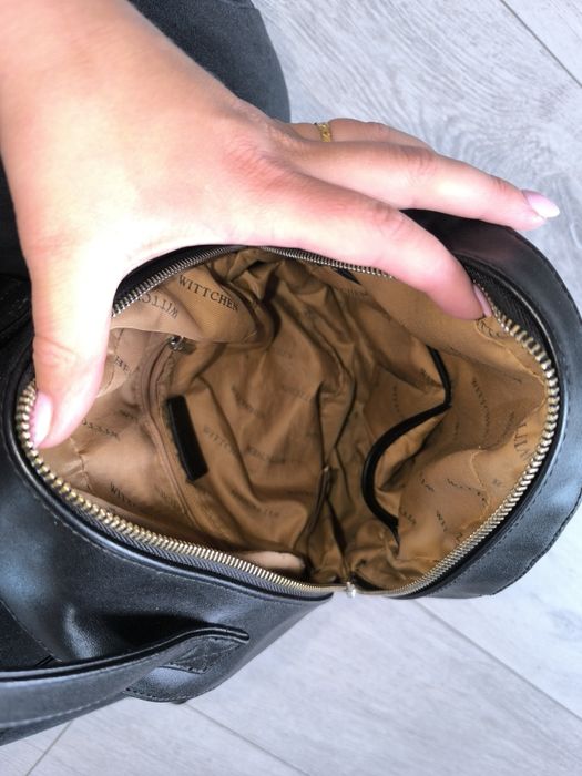 Plecak Wittchen, czarny skórzany