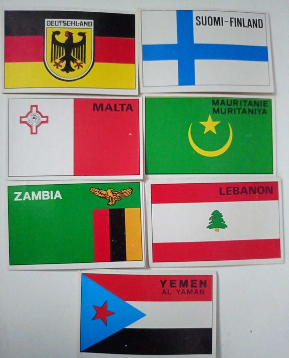 5 cromos da Sega Gold Flags de 1992