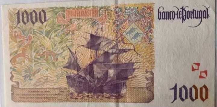 Nota 1.000 Escudos república Portuguesa Ano 2.000  ( Banco Portugal )