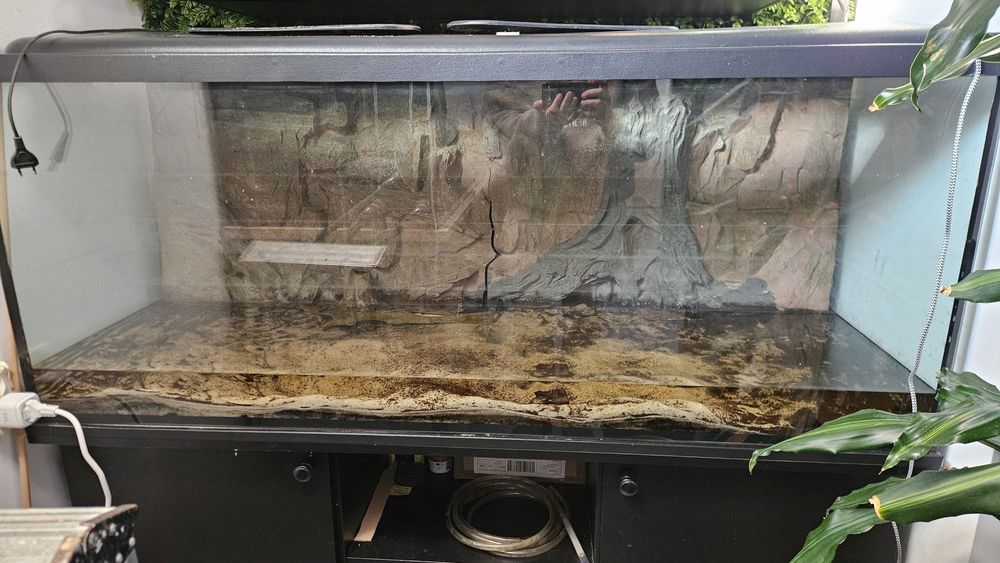 Zestaw akwarium 375 litrów, 150 x 50 x 50 cm, pokrywa, szafka