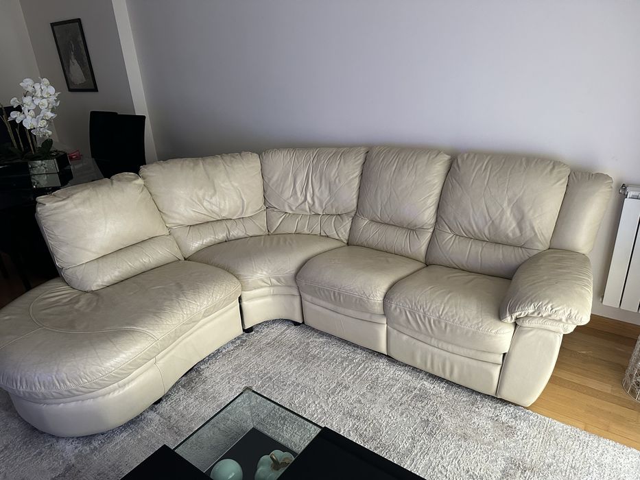 Vendo sofa em pele verdadeira