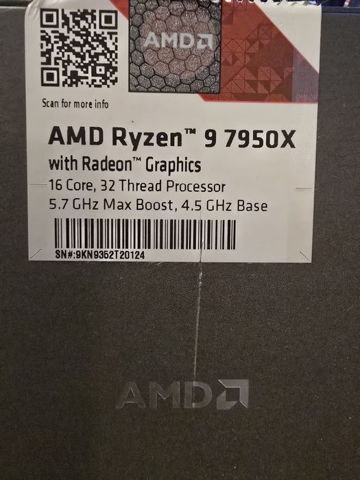 Ryzen 9  AMD5 7950X  excelente