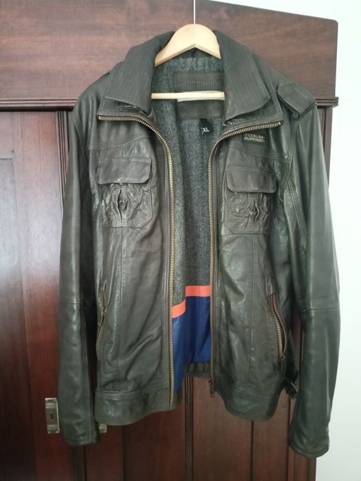 Kurtka stan idealny skórzana męska Superdry nowa M L