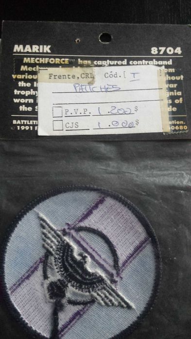 Patches de exércitos do jogo de cartas coleccionáveis CCG Battletech