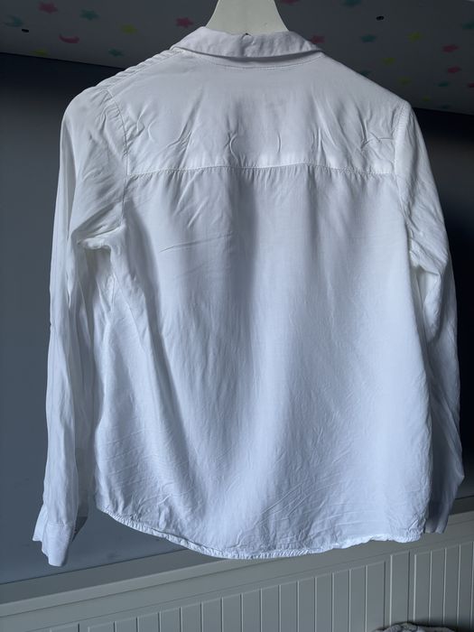 biała koszula 100% wisokoza, elegancka koszula z kołnierzykiem