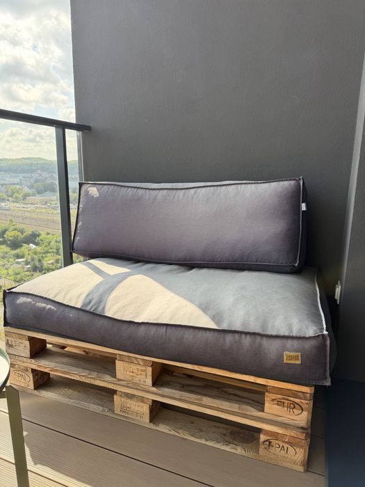 Kanapa z palet + poduchy, na balkon, taras