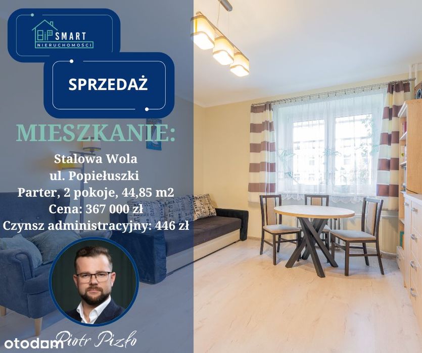Mieszkanie 2-pokojowe, parter, 44,85 m² – ul. ks. J. Popiełuszki