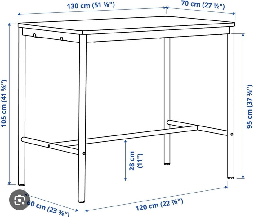 Ikea stół i krzesła hoker barowe czarne