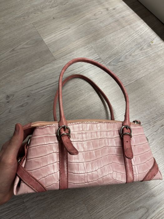 mala torebka prada rozowa ala skora krokodyla