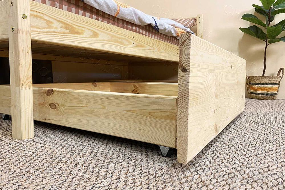 Дитяче ліжко з Матрацом з Матрацом 80x170 натуральне дерево, кровать