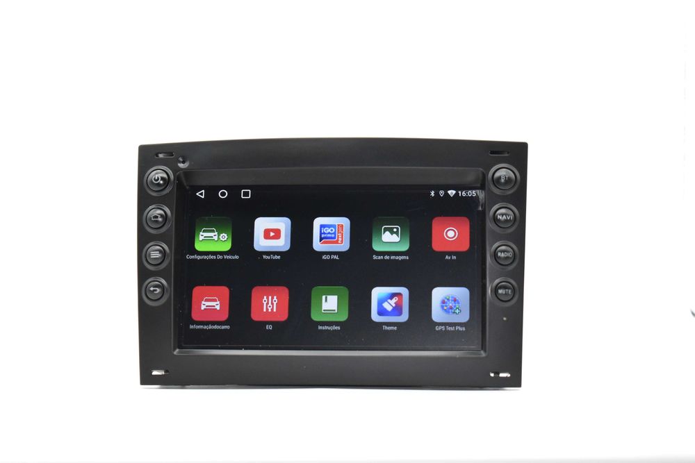Auto Rádio 2 DIN Android Renault Megane 2 Carplay e Android Auto s fio